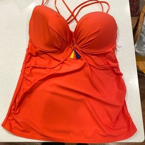 Orange Lane Bryant tankini top.